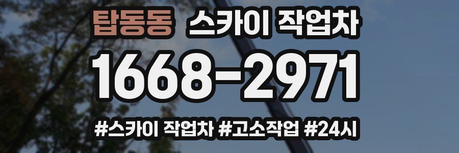 탑동동 스카이 작업차