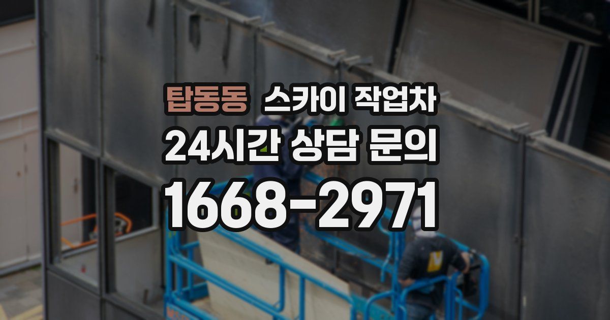 탑동동 스카이 작업차