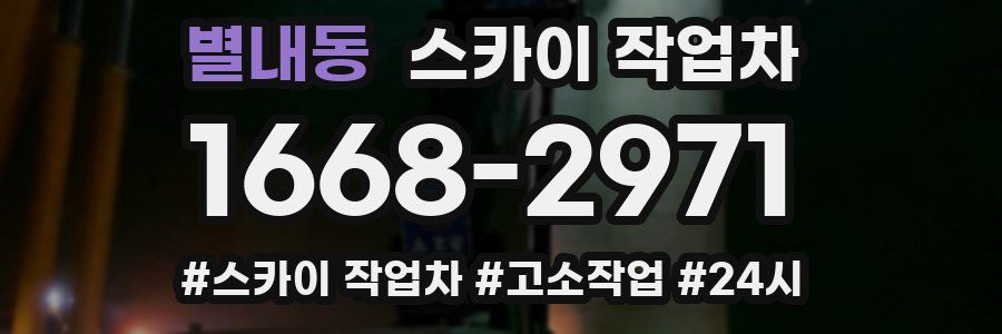 별내동 스카이 작업차