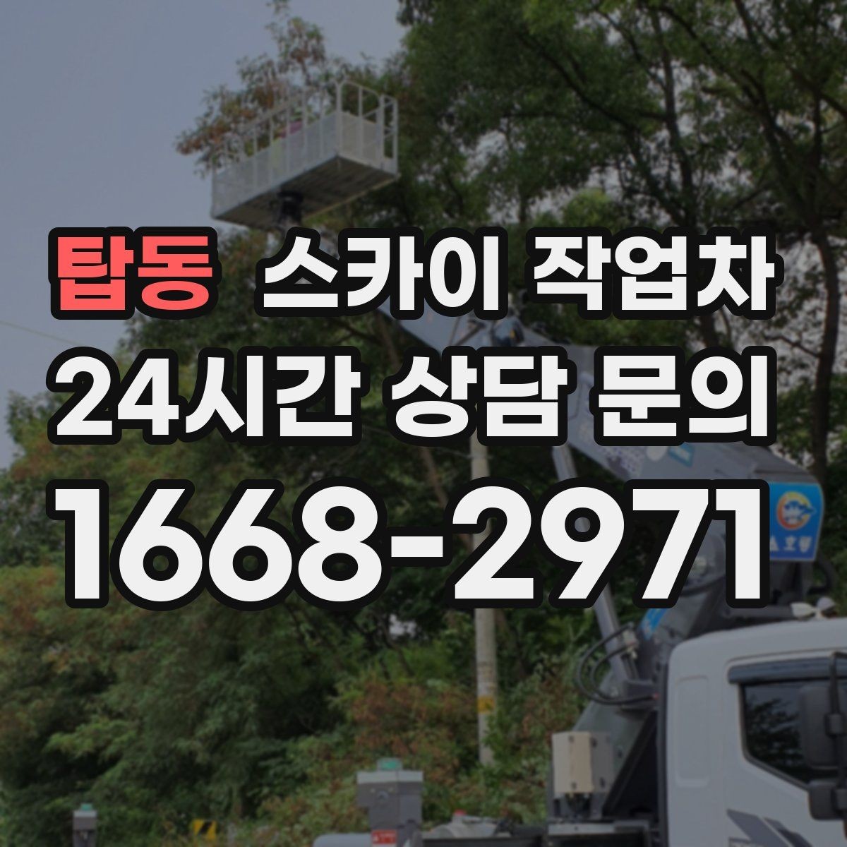 탑동 스카이 작업차 알루미늄 패널 외벽 점검과 보수