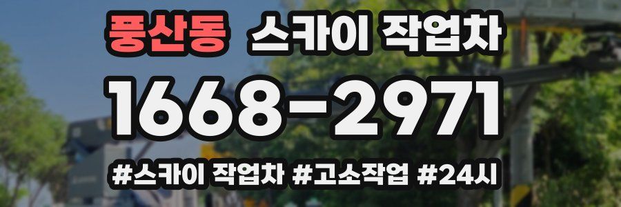 풍산동 스카이 작업차