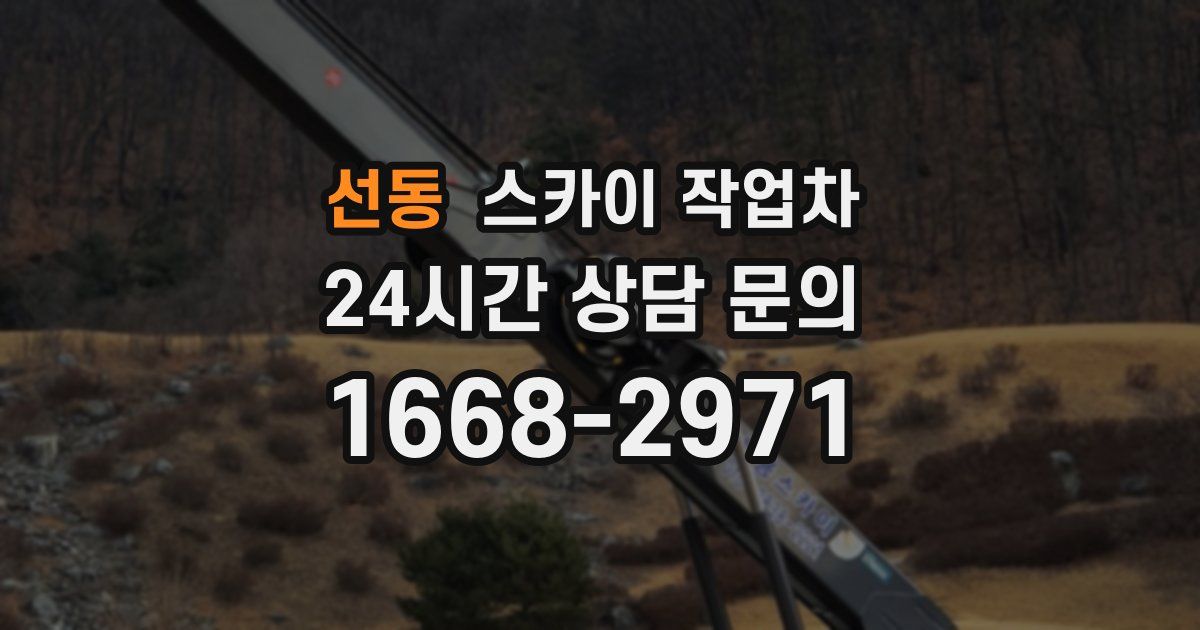 선동 스카이 작업차