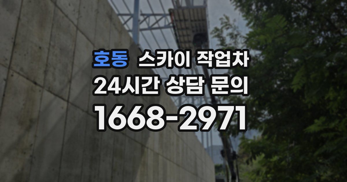호동 스카이 작업차