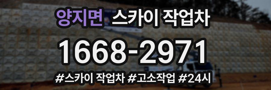 양지면 스카이 작업차