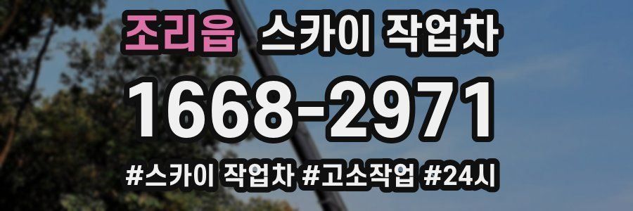 조리읍 스카이 작업차