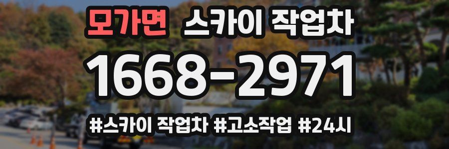 모가면 스카이 작업차