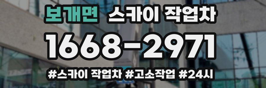 보개면 스카이 작업차