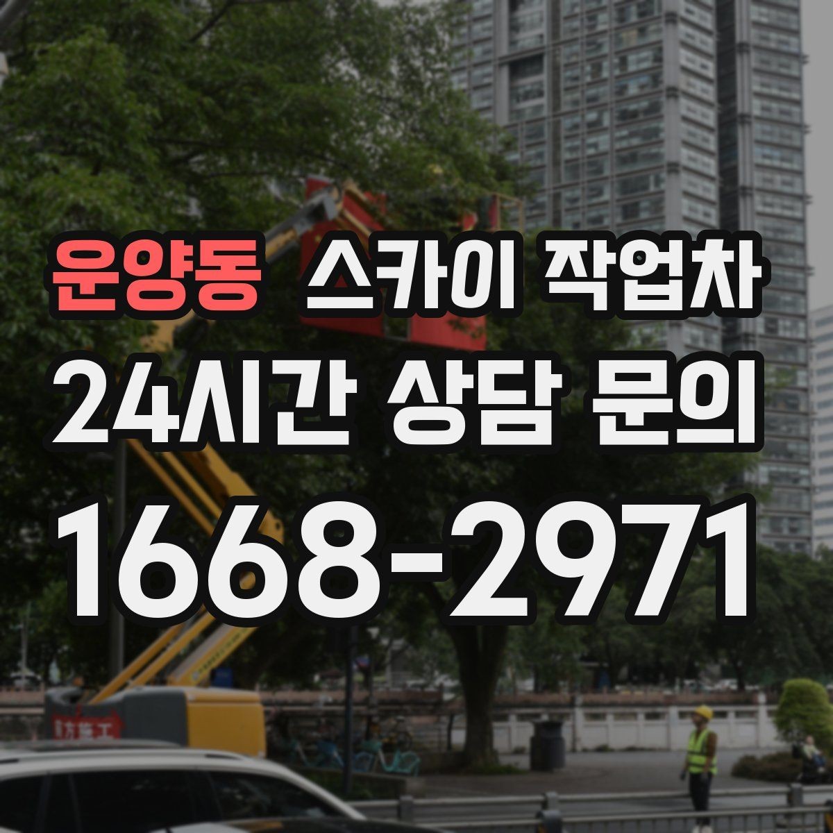 운양동 스카이 작업차 간판 재설치 전 위치 재확인 팁