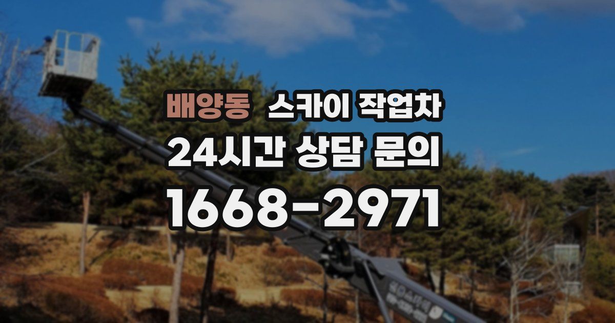 배양동 스카이 작업차