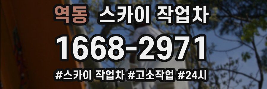 역동 스카이 작업차