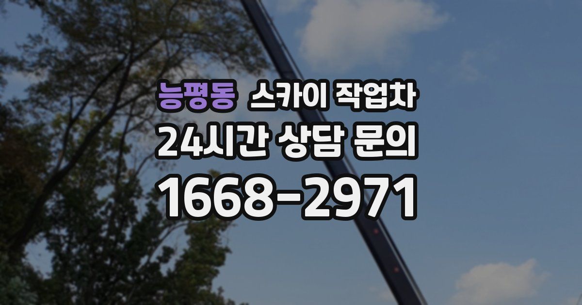 능평동 스카이 작업차