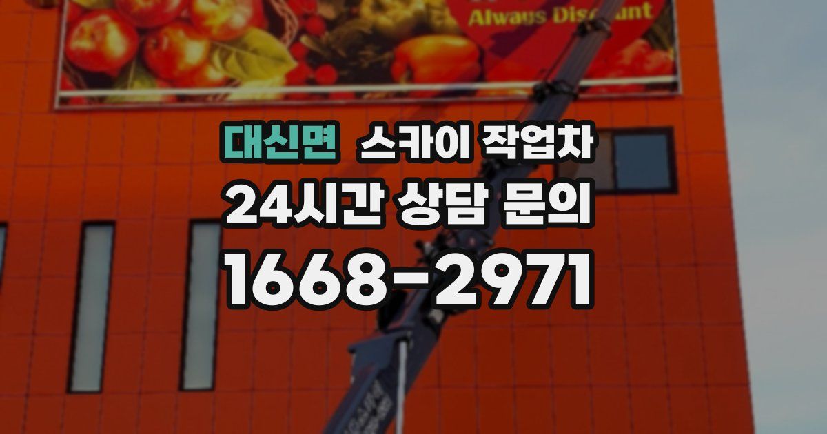 대신면 스카이 작업차