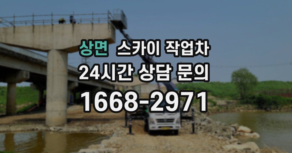 상면 스카이 작업차