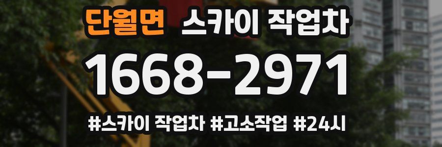 단월면 스카이 작업차