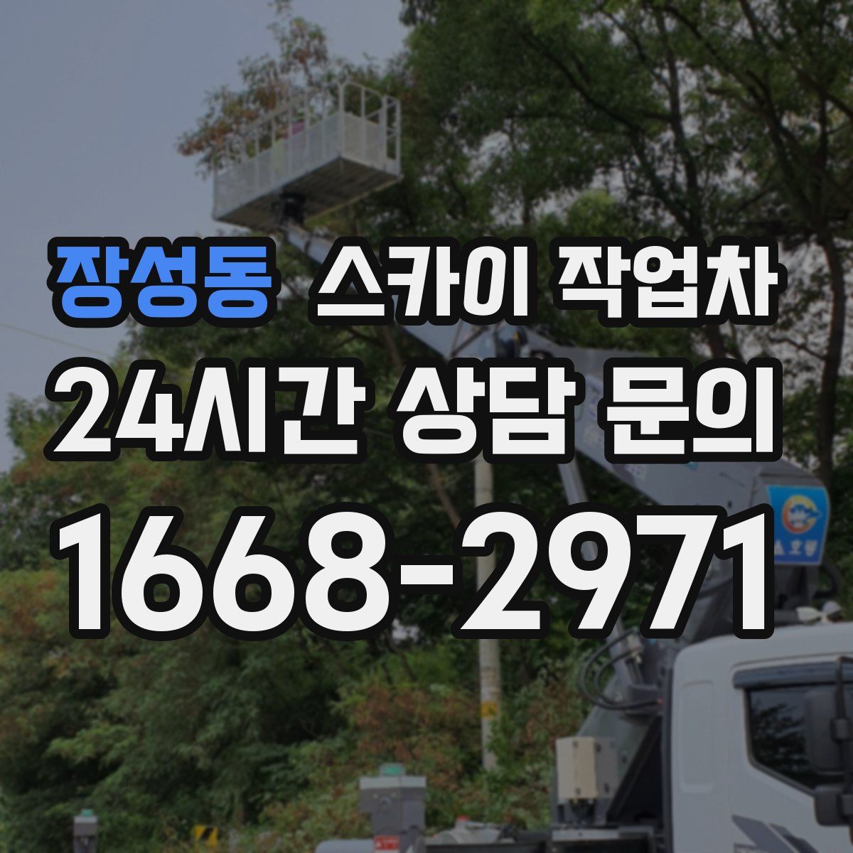 장성동 스카이 작업차