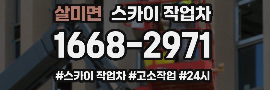 살미면 스카이 작업차
