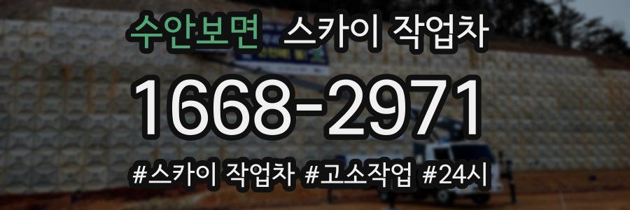 수안보면 스카이 작업차