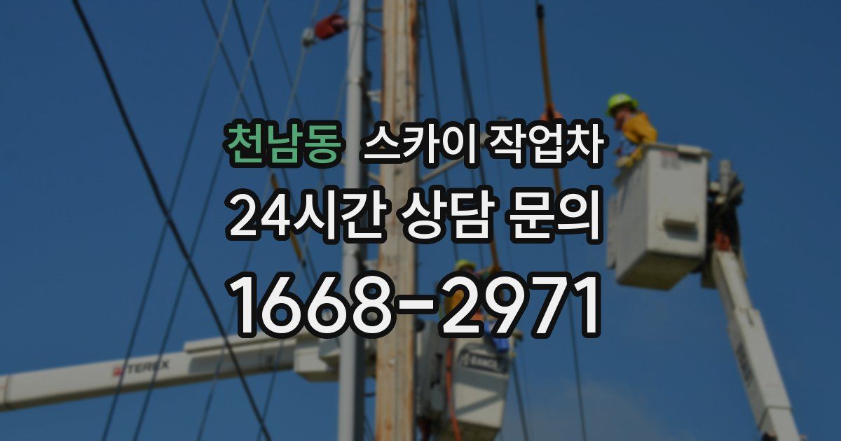 천남동 스카이 작업차