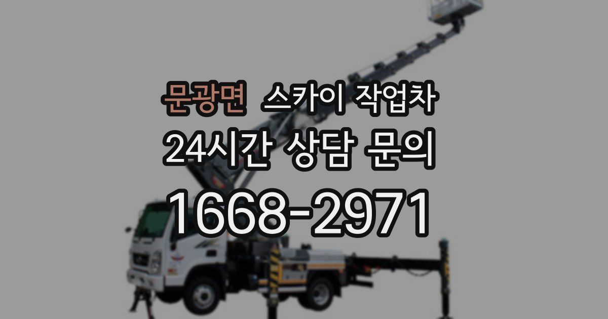 문광면 스카이 작업차