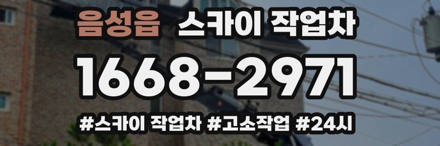 음성읍 스카이 작업차