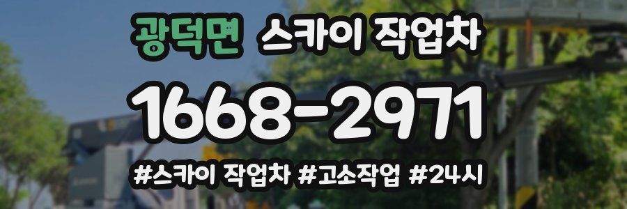 광덕면 스카이 작업차