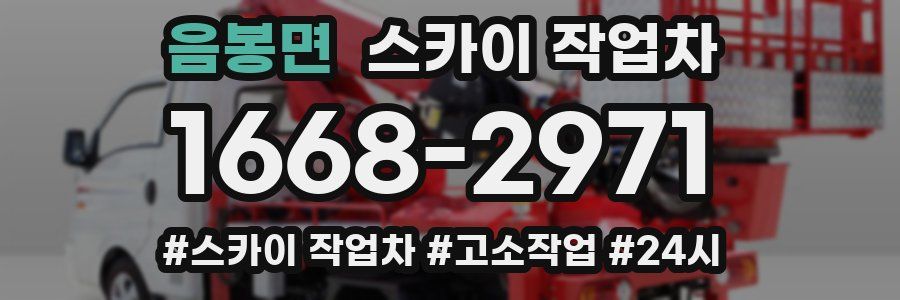 음봉면 스카이 작업차