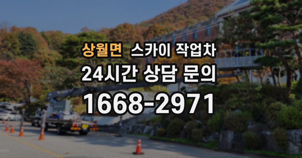 상월면 스카이 작업차