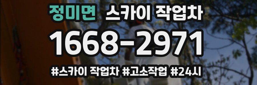 정미면 스카이 작업차