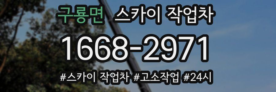 구룡면 스카이 작업차