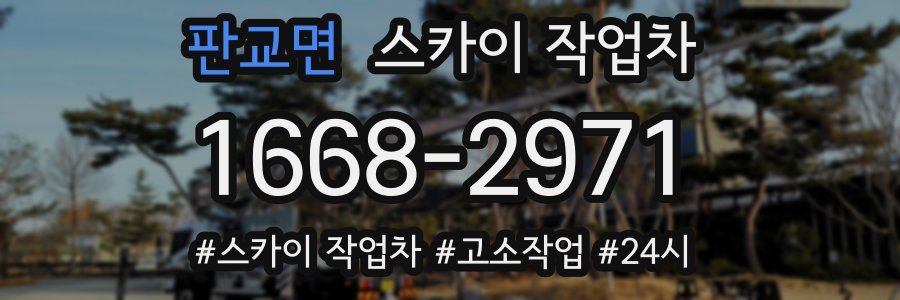판교면 스카이 작업차