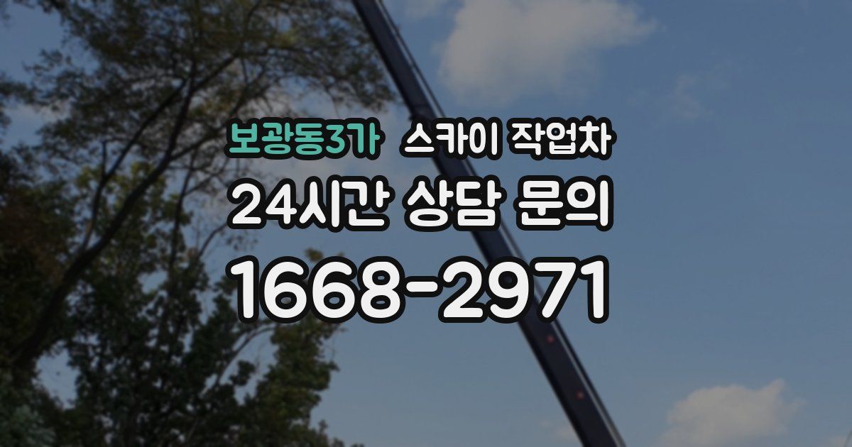 보광동3가 스카이 작업차