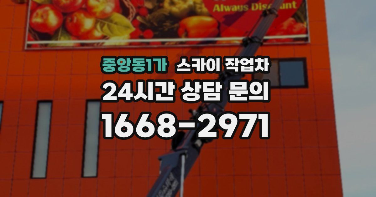 중앙동1가 스카이 작업차