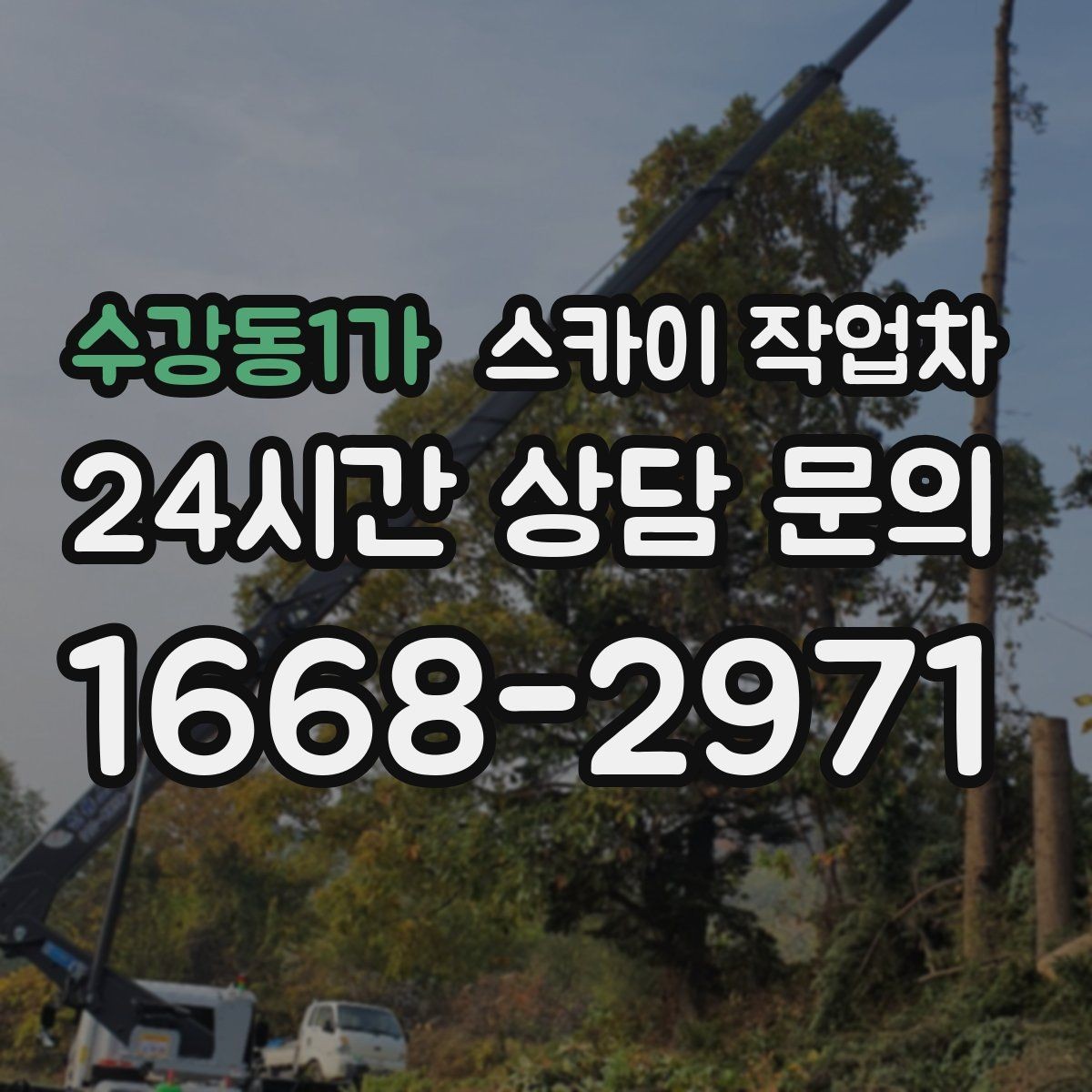 수강동1가 스카이 작업차 작업 반경이 비용에 영향을 주는 이유