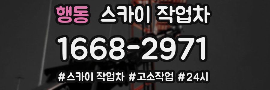 행동 스카이 작업차