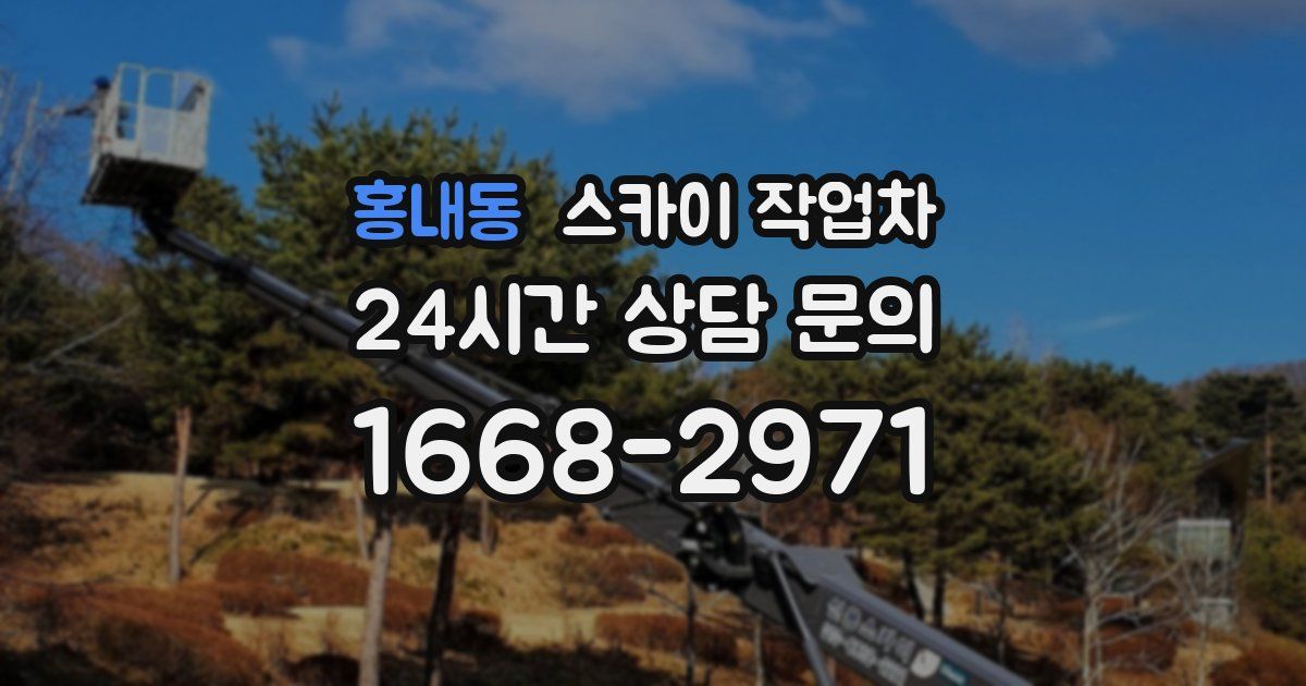 홍내동 스카이 작업차