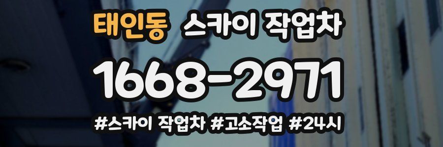 태인동 스카이 작업차