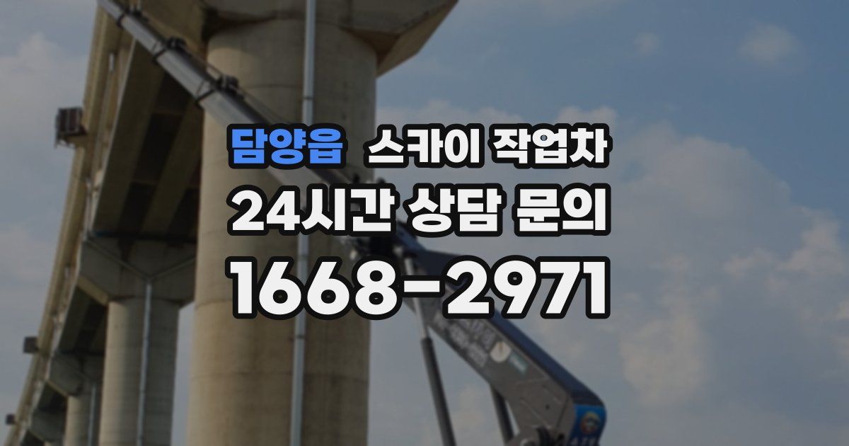 담양읍 스카이 작업차