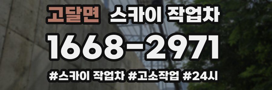 고달면 스카이 작업차