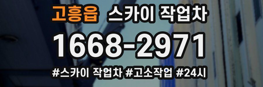고흥읍 스카이 작업차