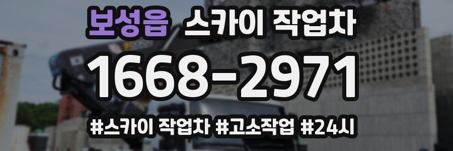 보성읍 스카이 작업차