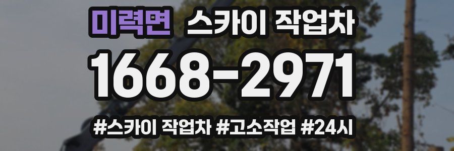 미력면 스카이 작업차