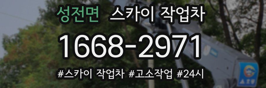성전면 스카이 작업차