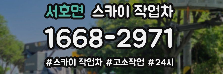 서호면 스카이 작업차