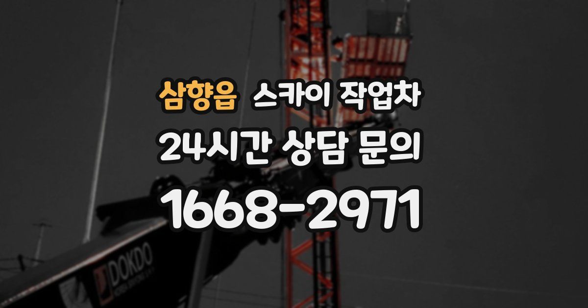 삼향읍 스카이 작업차