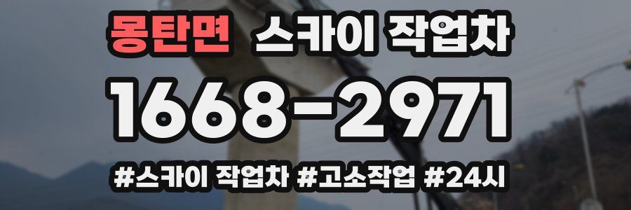 몽탄면 스카이 작업차