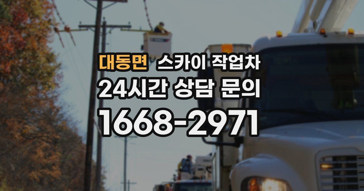 대동면 스카이 작업차