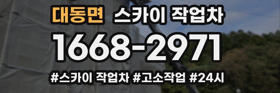 대동면 스카이 작업차