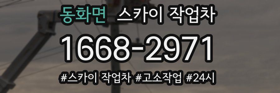 동화면 스카이 작업차