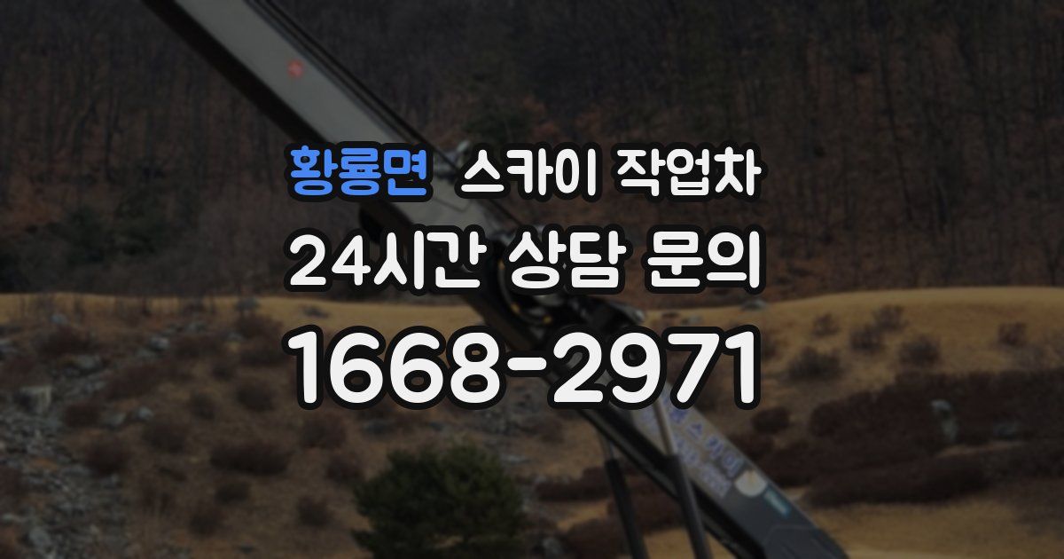 황룡면 스카이 작업차