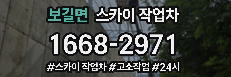 보길면 스카이 작업차